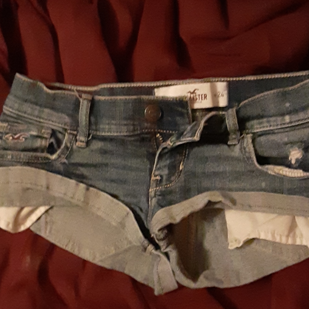 Hollister and Co. distressed denim shorts